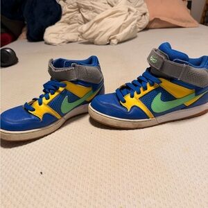 Nike SB Dunks in Blue, Yellow, and Green